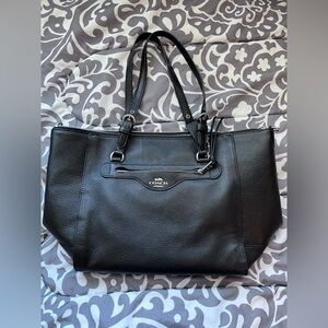 Coach Black Leather Tote